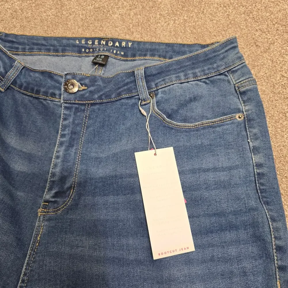Indie sleaze Ashley Stewart Legendary Bootcut Jeans Plus Size 18 medium wash - Picture 3 of 13